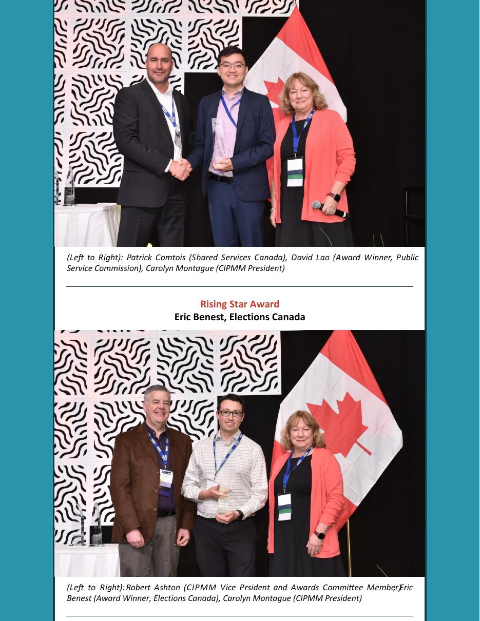 David Lao and Eric Benest receiving 2025 CIPMM Rising Star Awards
